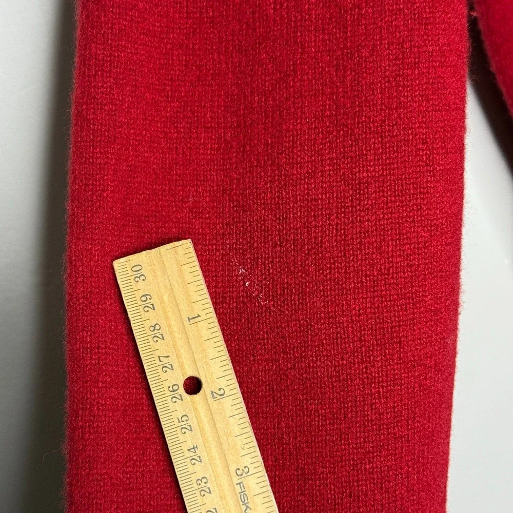 Springfield Mens Lambs‎ Wool Sweater Large Red Crewneck Preppy Cabin Academia